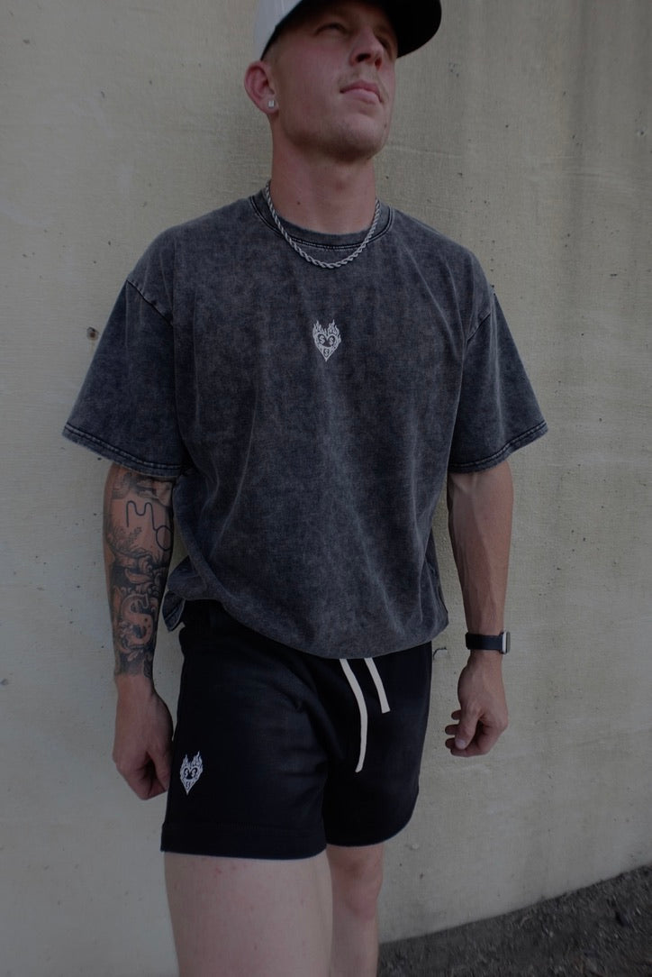 Snow Washed Oversized Cotton T-Shirt