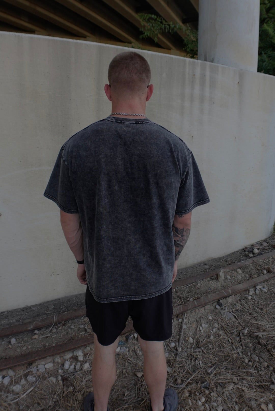 Snow Washed Oversized Cotton T-Shirt