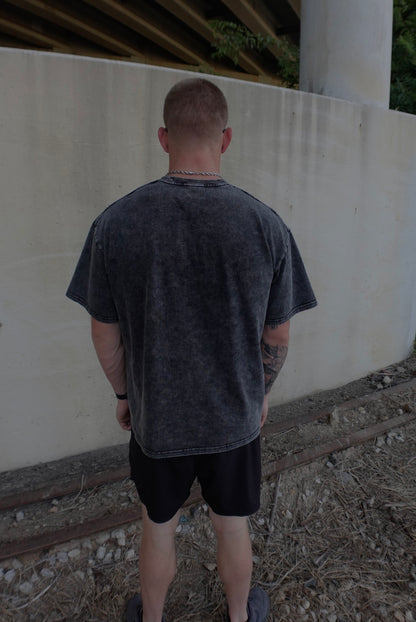 Snow Washed Oversized Cotton T-Shirt
