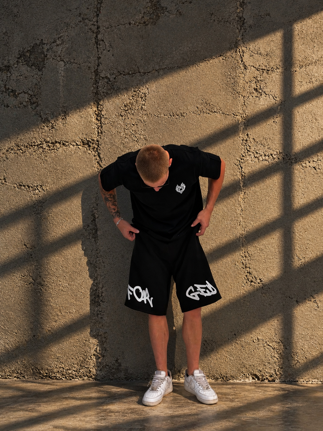Unisex Raw Edge Fleece Shorts