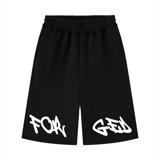 Unisex Raw Edge Fleece Shorts