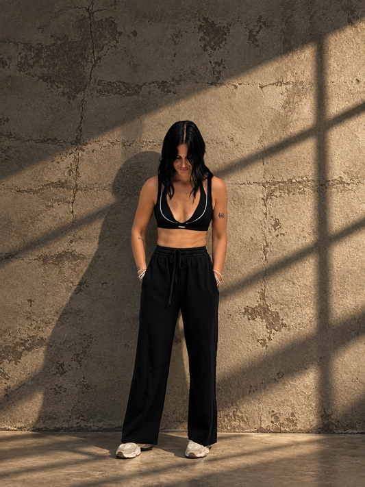 Snow Washed Raw Edge Sweatpants