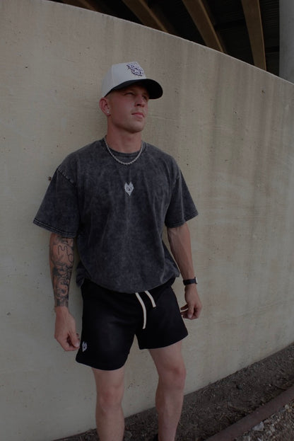 Snow Washed Oversized Cotton T-Shirt