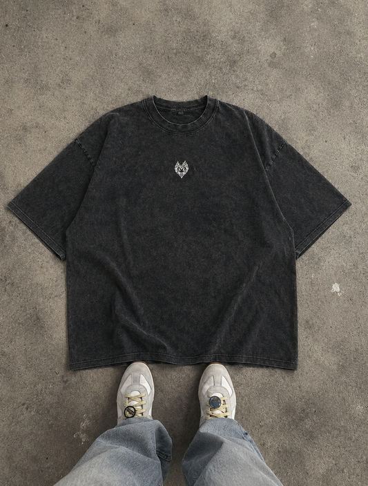 Snow Washed Oversized Cotton T-Shirt
